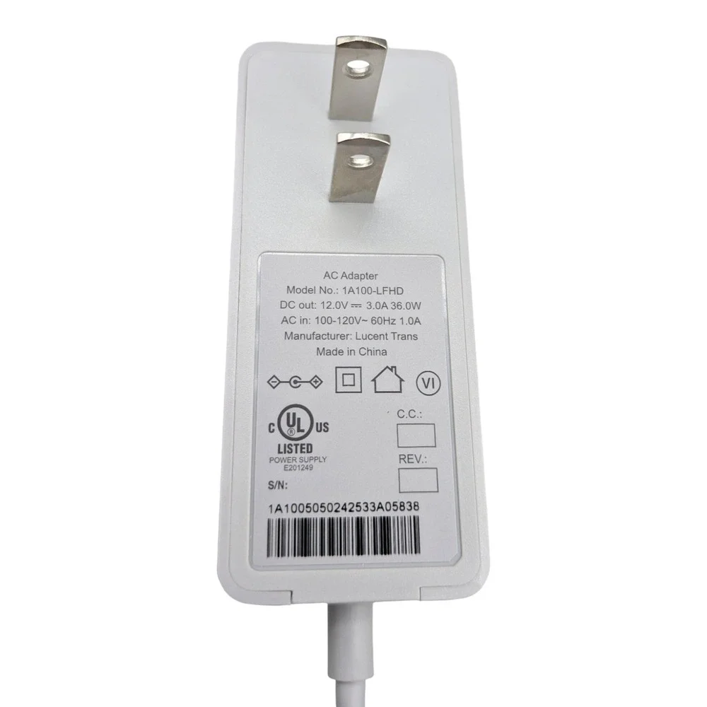 Lucent Trans AC Adapter 1A100-LFHD 12V 3A 36W Power Supply for Verizon Smart
